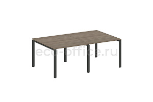 Стол переговорный (2 столешницы) METAL SYSTEM STYLE БП.ПРГ-2.1 Вяз Благородный / Антрацит металл фото
