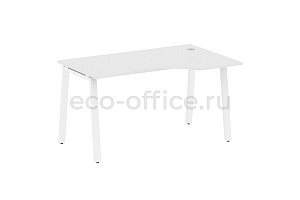 Стол криволинейный правый METAL SYSTEM STYLE БА.СА-2 (R) Белый / Белый металл фото