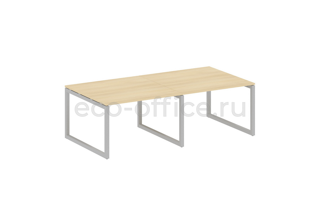 Стол переговорный (2 столешницы) METAL SYSTEM QUATTRO 5x5 50БО.ПРГ-2.2 Акация Лорка / Серый металл  стоимость