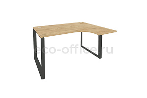 Стол эргономичный правый на О-образном м/к ONIX O.MO-SA-3 (R) Тиквуд Светлый / Антрацит металл фото