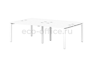 Бенч-система на металлокаркасе 60*30 SENTIDA STEEL S-141 Белый фото
