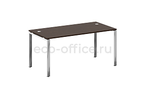 Стол рабочий руководителя METAL SYSTEM DIRECT БП.СРР-4.8 Венге Цаво / Нержавеющая сталь фото