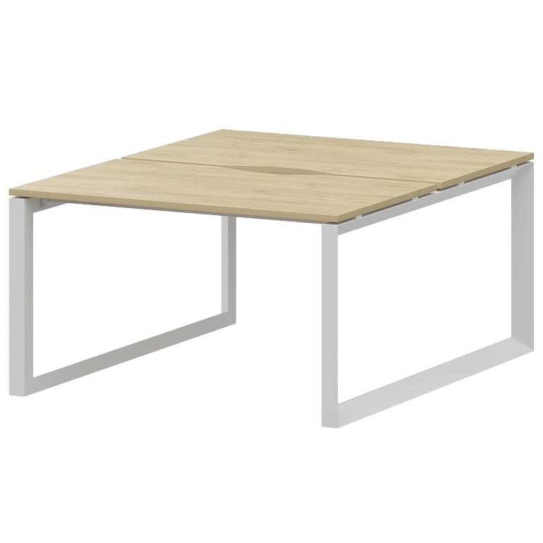 бенч двойной на 2 рабочих места на металлокаркасе protech нтмп.о.б2-120 баттл рок/белый фото