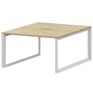 Бенч двойной на 2 рабочих места на металлокаркасе Protech НТМП.О.Б2-120 Баттл Рок/Белый фото