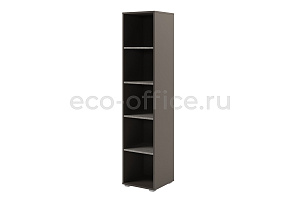 Стеллаж высокий узкий SOLUTION D-64 Бетон Чефалу / Трюфель фото