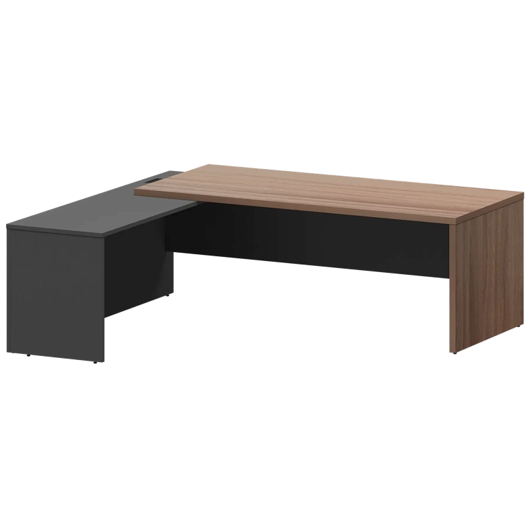 стол руководителя левый protech kzp-22l темный шимо/графит фото