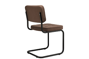 Конференц-кресло ECO-CHAIR COLOMBO Comfort CLM-05 Коричневый велюр / Черный металл фото