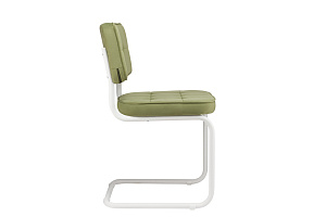 Конференц-кресло ECO-CHAIR COLOMBO Comfort CLM-05 Оливковый велюр / Белый металл фото
