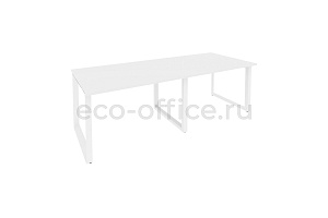 Стол переговорный (2 столешницы) ONIX O.MO-PRG-2.2 Белый Бриллиант / Белый металл фото