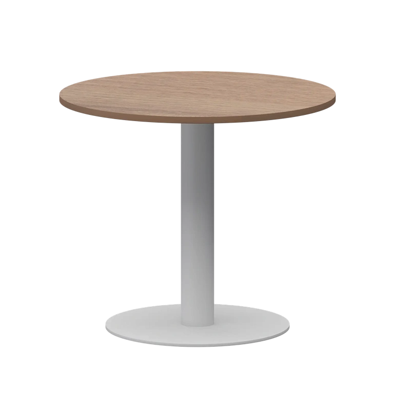 стол круглый protech ам-д90 орех/белый фото