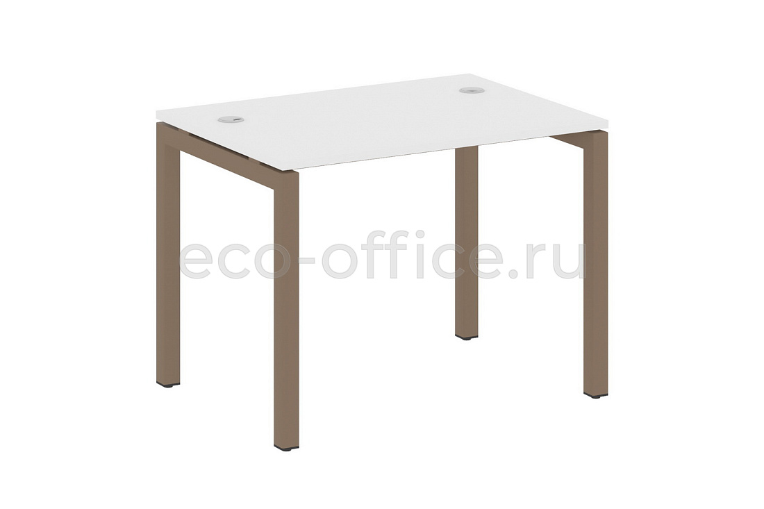 Стол письменный METAL SYSTEM QUATTRO 5x5 50БП.СП-1 Белый / Мокко металл купить в Москве