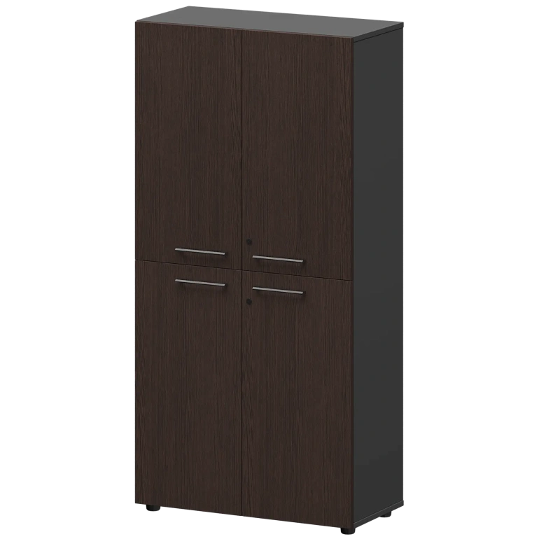 шкаф высокий закрытый protech смш48.2.28f дуб венге/графит фото