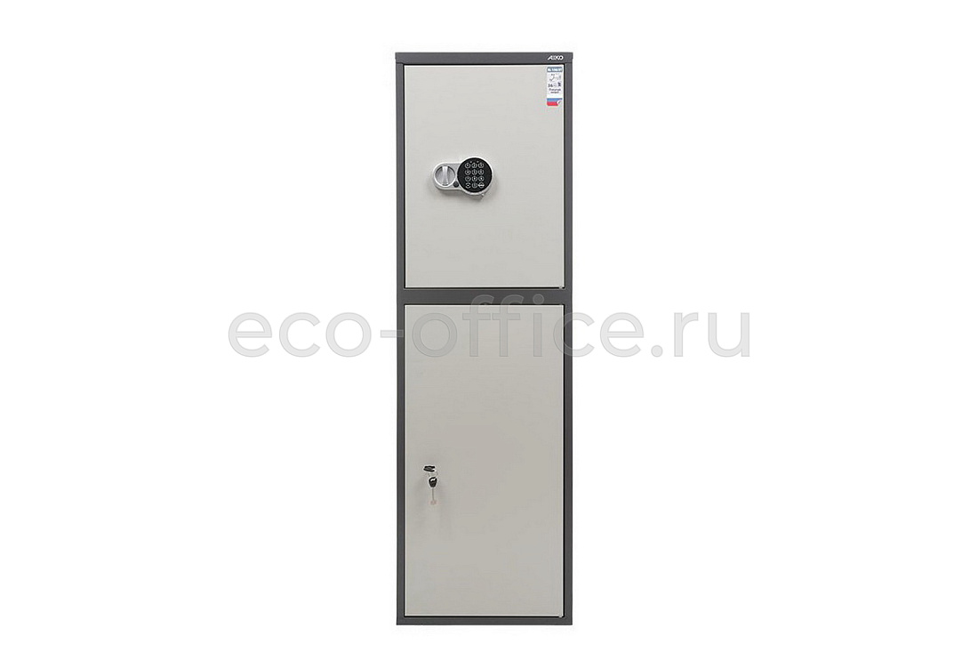 Шкаф бухгалтерский AIKO SL-150/2T EL Графит (RAL 7024) / Светло-серый (RAL 7038)  стоимость