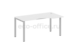 Стол криволинейный правый METAL SYSTEM STYLE БП.СА-1 (R) Белый / Серый металл фото