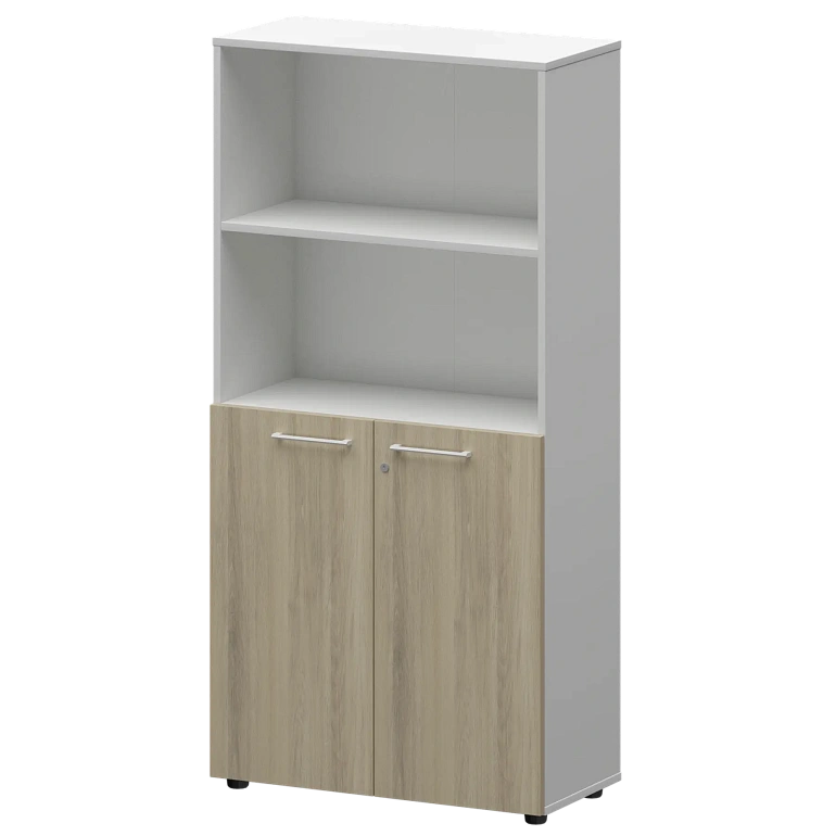 шкаф высокий полузакрытый protech смш48.28f(б) кронберг/белый фото