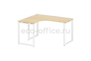 Стол криволинейный левый METAL SYSTEM STYLE БО.СА-3 (L) Акация Лорка / Белый металл фото
