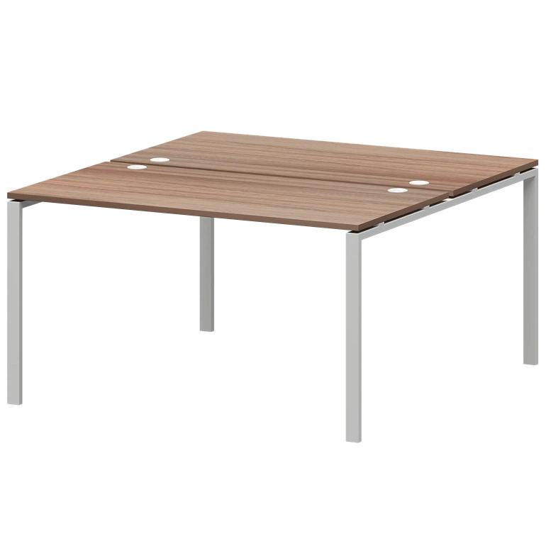 бенч двойной на 2 рабочих места protech амб-002.60 темный шимо/белый фото