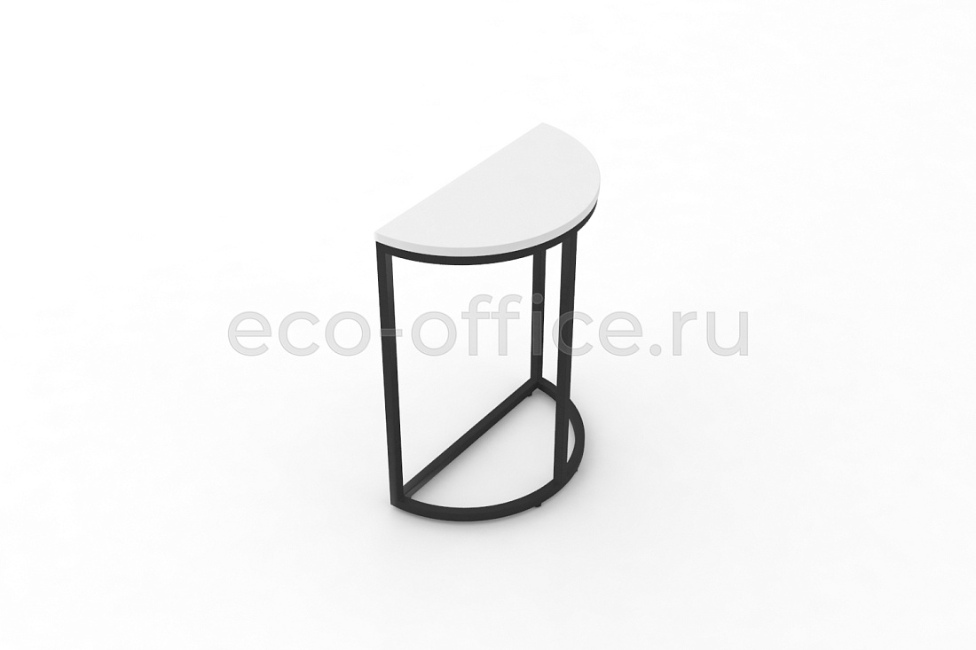 Стол журнальный SLICE-650 Белый Бриллиант / Чёрный металл  стоимость