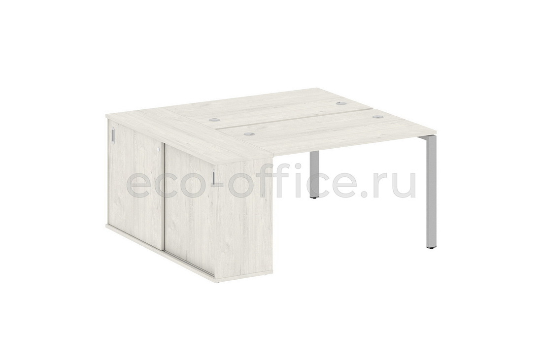 Рабочая станция с опорным шкафом-купе METAL SYSTEM STYLE БП.РС-СШК-1.2 Дуб Наварра / Серый металл  стоимость