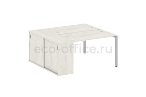 Рабочая станция с опорным шкафом-купе METAL SYSTEM STYLE БП.РС-СШК-1.2 Дуб Наварра / Серый металл фото