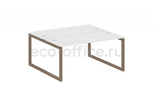 Рабочая станция METAL SYSTEM QUATTRO 5x5 50БО.РАС-СП-2.4 Белый / Мокко металл фото