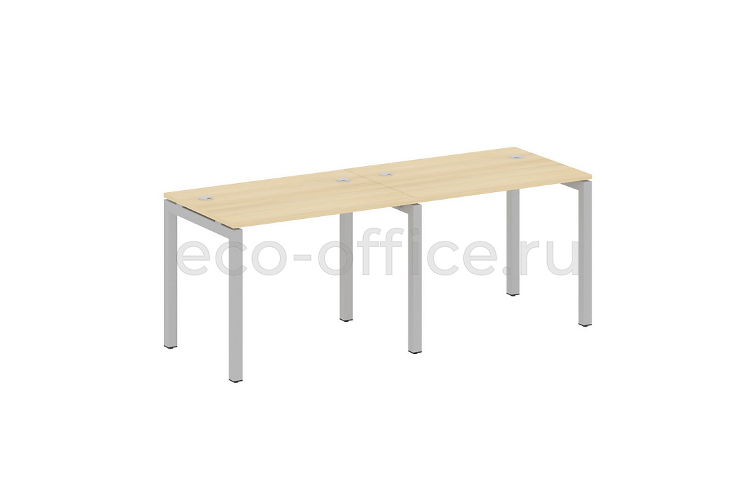 Рабочая станция на 2 рабочих места METAL SYSTEM QUATTRO 5x5 50БП.СМ-2.1 Акация Лорка / Серый металл  стоимость