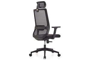 Кресло RV Chair LID 853A-DP3D Чёрная сетка / Чёрная ткань фото