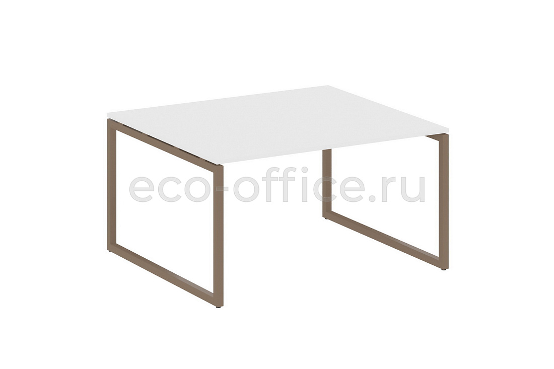 Стол переговорный (1 столешница) METAL SYSTEM QUATTRO 4x4 40БО.ПРГ-1.3 Белый / Мокко металл  стоимость