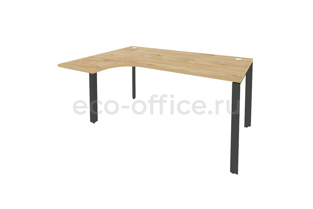 Стол эргономичный левый на П-образном м/к ONIX O.MP-SA-4 (L) Тиквуд Светлый / Антрацит металл  стоимость