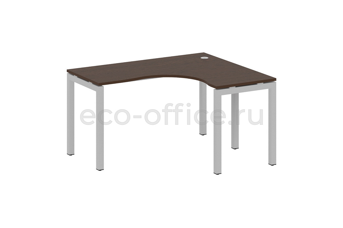 Стол криволинейный правый METAL SYSTEM QUATTRO 5x5 50БП.СА-3 Пр Венге Цаво / Серый металл купить в Москве
