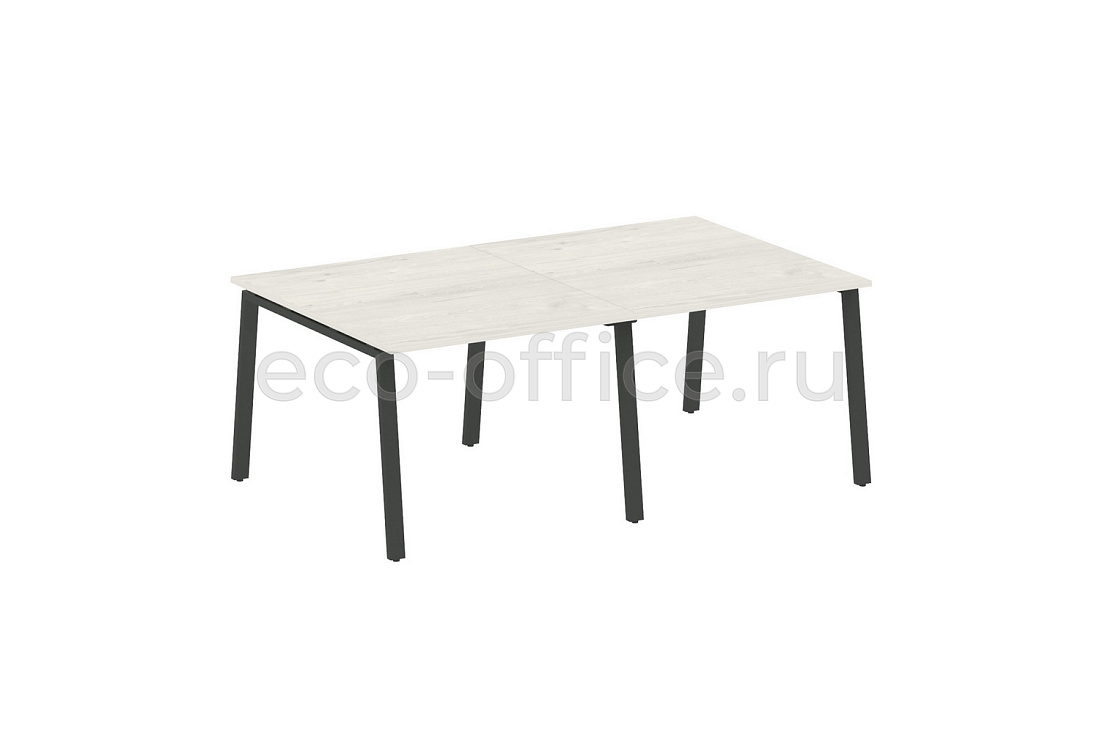 Стол переговорный (2 столешницы) METAL SYSTEM STYLE БА.ПРГ-2.1 Дуб Наварра / Антрацит металл   стоимость