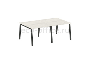 Стол переговорный (2 столешницы) METAL SYSTEM STYLE БА.ПРГ-2.1 Дуб Наварра / Антрацит металл фото