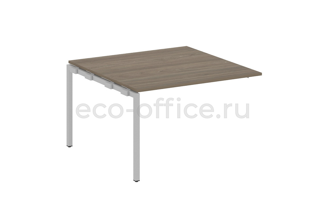 Проходной наборный элемент переговорного стола METAL SYSTEM QUATTRO 4x4 40БП.ППРГ-2 Вяз Благородный / Серый металл  стоимость