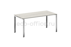 Стол рабочий руководителя METAL SYSTEM DIRECT БП.СРР-4.8 Дуб Наварра / Нержавеющая сталь фото