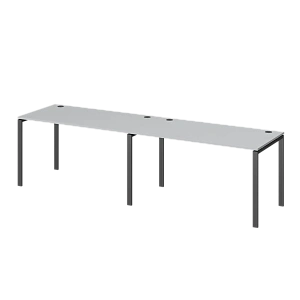 Бенч линейный на 2 рабочих места Protech АМБЛ-002 Серый/Антрацит фото