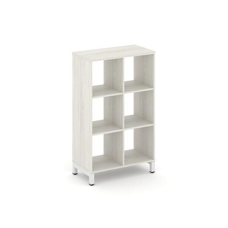 каркас стеллажа 3 яр. style project sn.ks-320 дуб наварра/металл белый фото