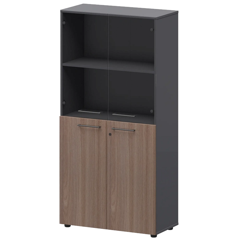 шкаф высокий комб. protech смш48.28f.28s темный шимо/графит фото