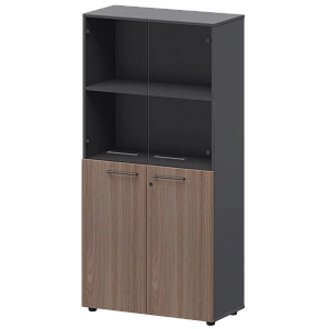 Шкаф высокий комб. Protech СМШ48.28F.28S Темный шимо/Графит фото