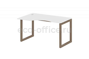 Стол криволинейный левый METAL SYSTEM QUATTRO 5x5 50БО.СА-2 Л Белый / Мокко металл фото