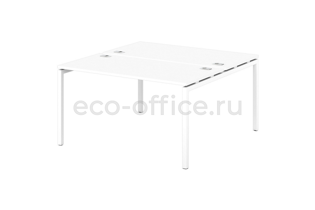 Стол-тандем на металлокаркасе 40*40 SENTIDA STEEL S-48 Белый  стоимость
