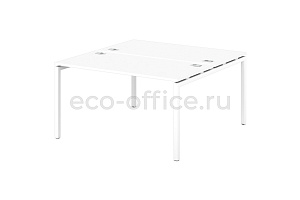 Стол-тандем на металлокаркасе 40*40 SENTIDA STEEL S-48 Белый фото