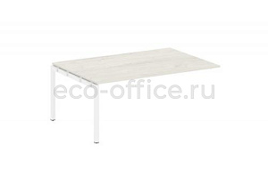 Проходной наборный элемент переговорного стола METAL SYSTEM QUATTRO 5x5 50БП.ППРГ-5 Дуб Наварра / Белый металл фото