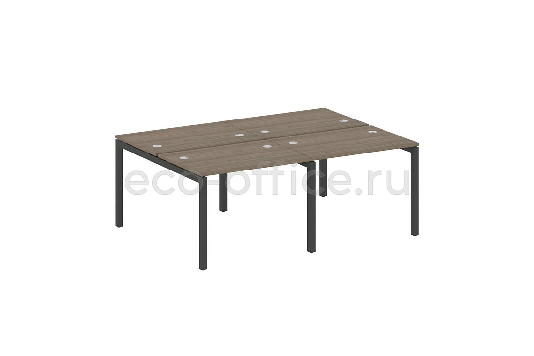 Рабочая станция на 4 рабочих места METAL SYSTEM QUATTRO 5x5 50БП.СМ-4.1 Вяз Благородный / Антрацит металл   стоимость