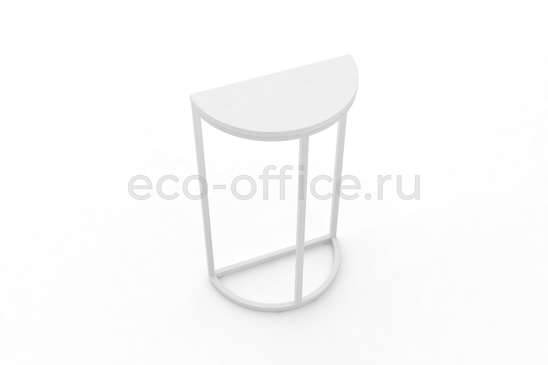 Стол журнальный SLICE-850 Белый Бриллиант / Белый металл  стоимость