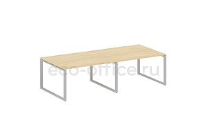 Стол переговорный (2 столешницы) METAL SYSTEM STYLE БО.ПРГ-2.3 Акация Лорка / Серый металл фото