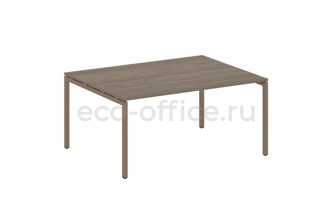 Стол переговорный (1 столешница) METAL SYSTEM QUATTRO 4x4 40БП.ПРГ-1.4 Вяз Благородный / Мокко металл  стоимость