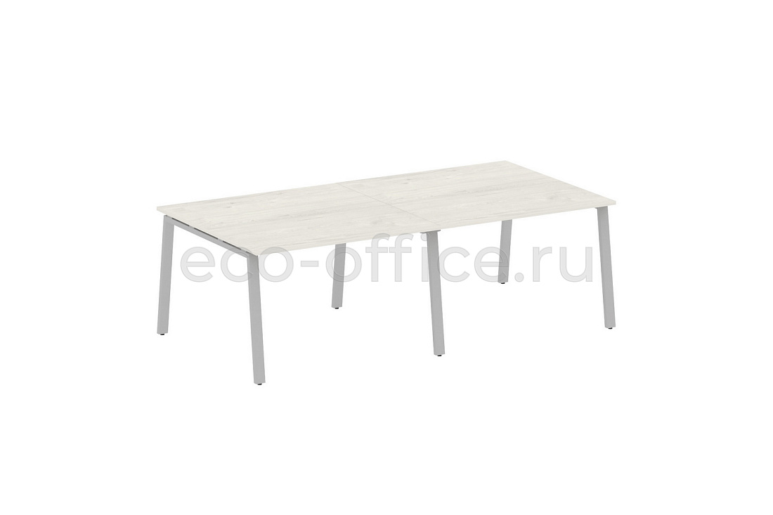 Стол переговорный (2 столешницы) METAL SYSTEM STYLE БА.ПРГ-2.2 Дуб Наварра / Серый металл  стоимость