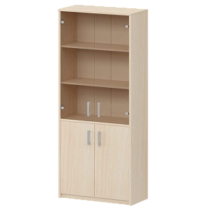 Шкаф комбинированный с тонированным стеклом Protech А-310/А-стл310тон Бук фото