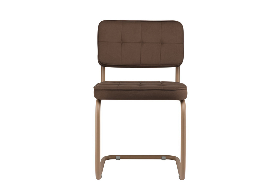 конференц-кресло eco-chair colombo comfort clm-05 коричневый велюр / капучино металл фото