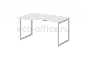 Стол криволинейный левый METAL SYSTEM QUATTRO 4x4 40БО.СА-2 Л Белый / Серый металл фото